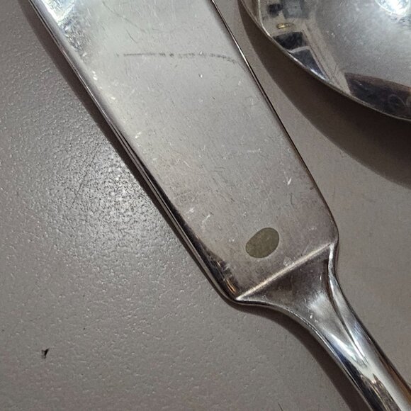 International Silver Tulip Serving Set 2pc cheese knife sugar spoon floral - Picture 5 of 11